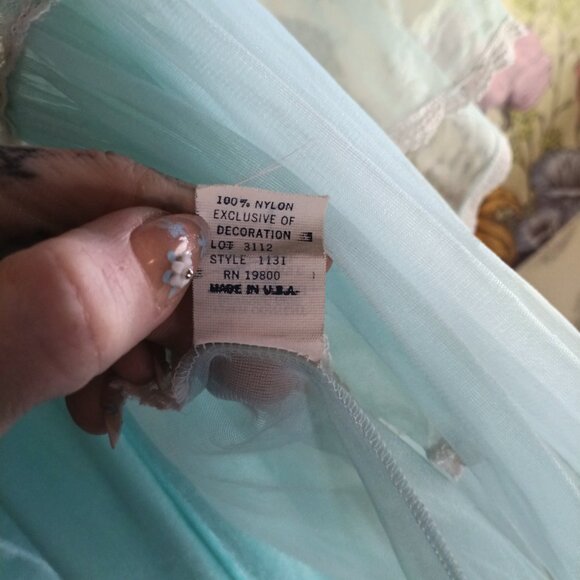 50s/60s GOTHAM NEW YORK VINTAGE SET NIGHTIE PEIGNOIR EXCELLENT PASTEL COQETTE - Picture 9 of 10